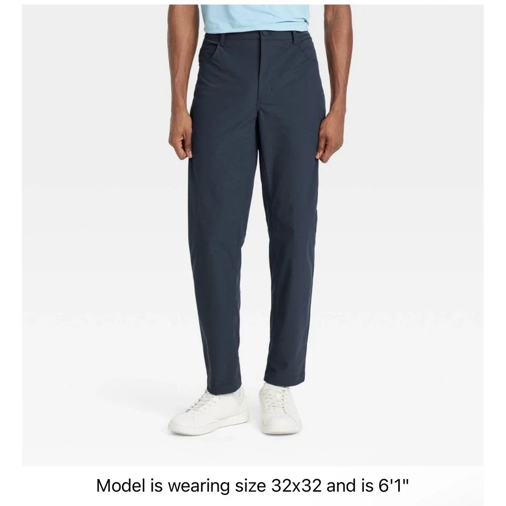 All In Motion Mens 360 Lifestyle Relaxed Fit 5-Pocket Pants Navy Blue 30x30 NEW